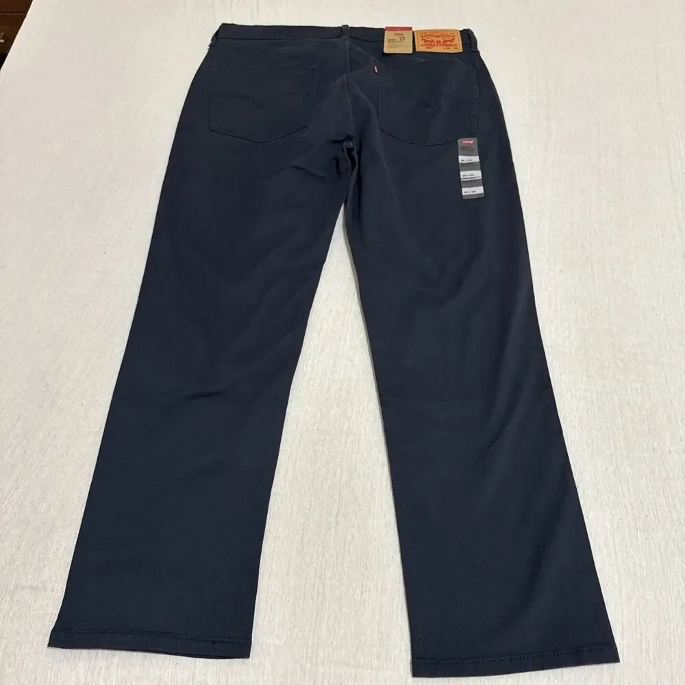NWT Levi's 505 Regular Pants Men's 36x30 Navy Blue Indigo Straight Casual Work